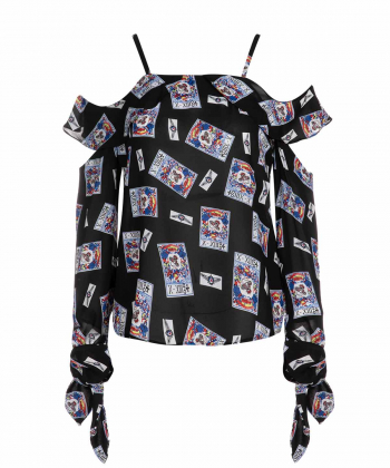 بلوز زنانه مجلسی کوتاه تولیکا Tulika