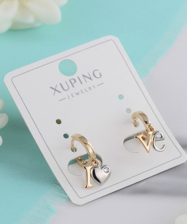 گوشواره زنانه ژوپینگ Xuping مدل لاو کد AAC-772