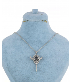 گردنبند دخترانه تلسکوپی دوستت دارم نقره ای زودیکا Zoodika کد AAB-603