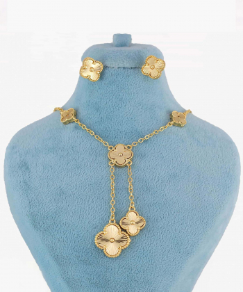 نیم ست ونکلیف مدل گل طلایی زودیکا Zoodika کد AAA-250