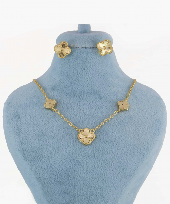 نیم ست ونکلیف بدل جدید مدل گل طلایی زودیکا Zoodika کد AAA-251