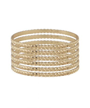 النگو زنانه طلاروس بسته 6 عددی زودیکا Zoodika کد AAD-435