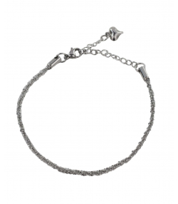 دستبند استیل خاویاری نقره ای زودیکا Zoodika کد AAD-543