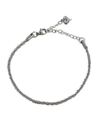دستبند استیل خاویاری نقره ای زودیکا Zoodika کد AAD-543
