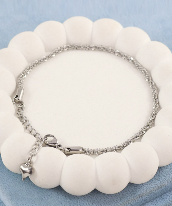 دستبند استیل خاویاری نقره ای زودیکا Zoodika کد AAD-543