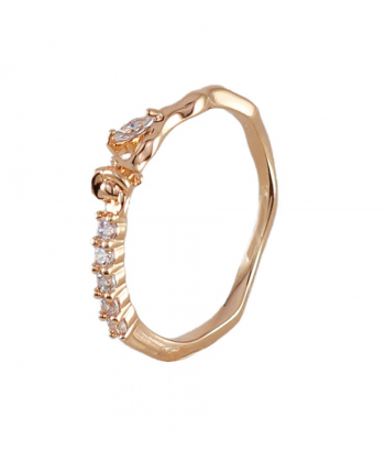 انگشتر طرح طلا ژوپینگ Xuping مدل گل طلایی کد AAE-530