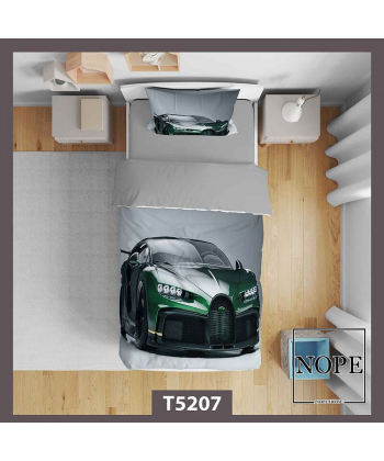 روتختی یک نفره پنج تکه کودک نوپه Nope طرح ماشین کد T5207