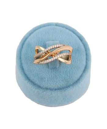 انگشتر زنانه طرح طلا برند ژوپینگ Xuping نگین دار طلایی کد AAE-528