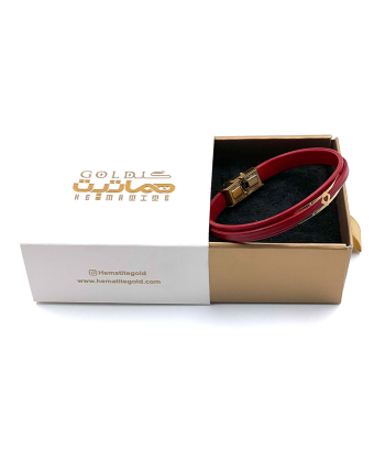 دستبند چرم کایلین هماتیت گلد Hematite Gold کد 136019