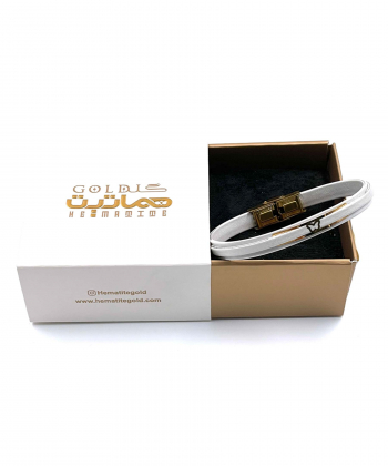 دستبند چرم شانلی هماتیت گلد Hematite Gold کد 136018