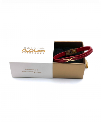 دستبند چرم اینفینیتی هماتیت گلد Hematite Gold کد 136017