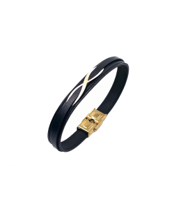 دستبند چرم آرتا هماتیت گلد Hematite Gold کد 136016