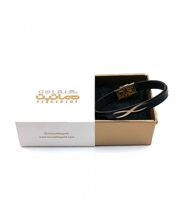 دستبند چرم آرتا هماتیت گلد Hematite Gold کد 136016