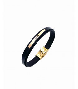 دستبند چرم ورساچه هماتیت گلد Hematite Gold کد 136021