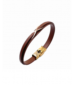 دستبند چرم سورن هماتیت گلد Hematite Gold کد 136030