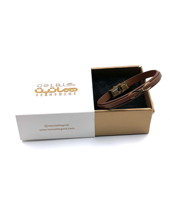 دستبند چرم سورن هماتیت گلد Hematite Gold کد 136030