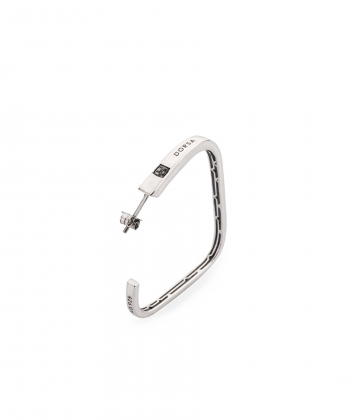 گوشواره شأن بزرگ تک کریستال نقره درسا جواهر Dorsa Jewelry کد 59639