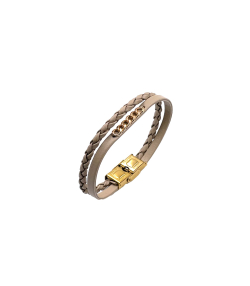 دستبند چرم کارتیر آیسان هماتیت گلد Hematite Gold کد 136011