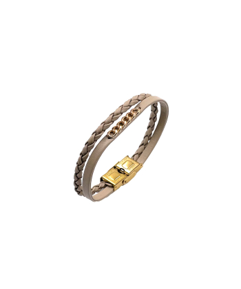 دستبند چرم کارتیر آیسان هماتیت گلد Hematite Gold کد 136011