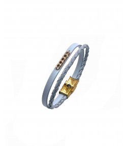 دستبند چرم کارتیر نیایش هماتیت گلد Hematite Gold کد 136009