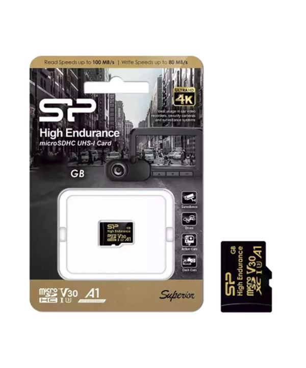 کارت حافظه MicroSDHC سیلیکون پاور مدل Golden Series High Endurance UHS-1 V30 A1 ظرفیت 256 گیگابایت