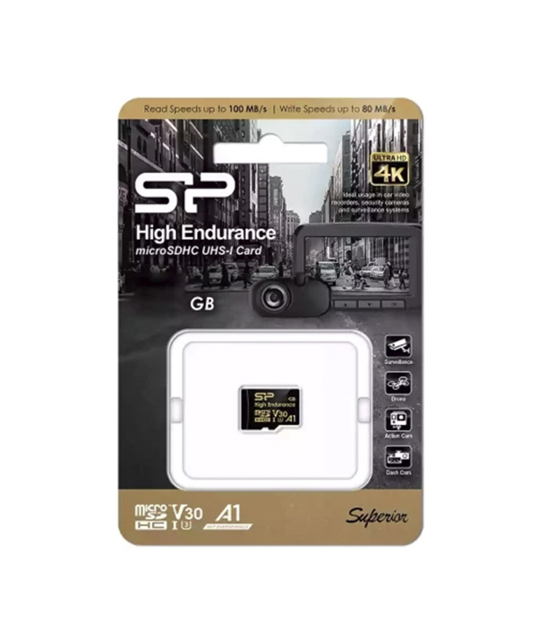 کارت حافظه MicroSDHC سیلیکون پاور مدل Golden Series High Endurance UHS-1 V30 A1 ظرفیت 256 گیگابایت