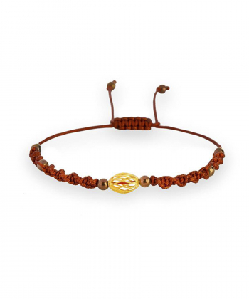 دستبند نخی بافت بادامی مسی کیا گالری Kia Gallery کد BSH199