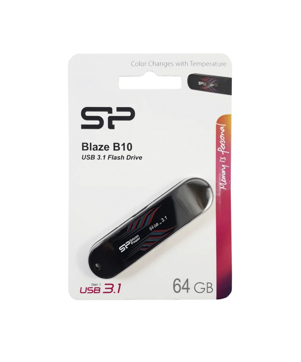 فلش مموری USB3.2 سیلیکون پاور مدلBlaze B10 ظرفیت 64 گیگابایت