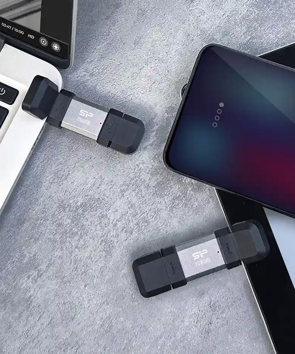 فلش مموری USB 3.2 سیلیکون پاور مدل Mobile C51 ظرفیت 128 گیگابایت