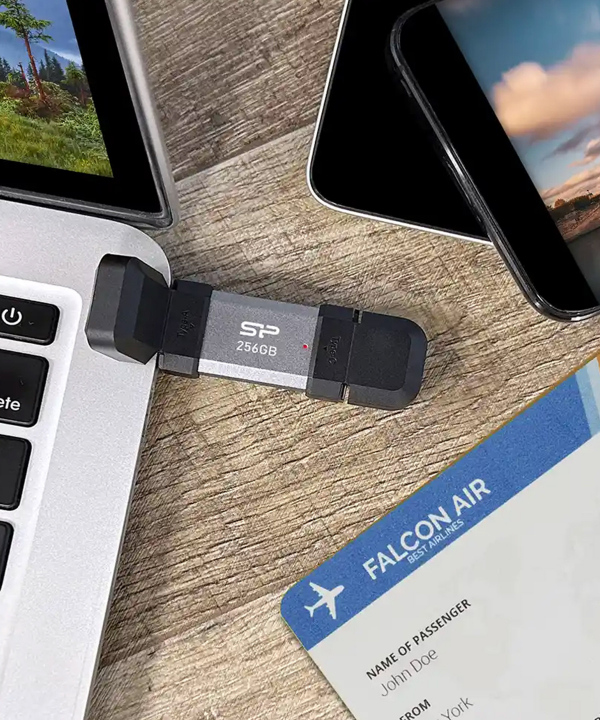فلش مموری USB 3.2 سیلیکون پاور مدل Mobile C51 ظرفیت 256 گیگابایت