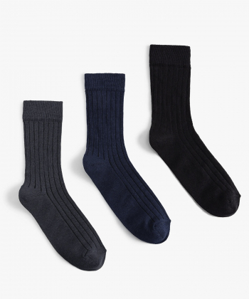 جوراب ساق بلند مردانه کوتون Koton کد 5WAM80103AA بسته 3 عددی