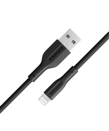 کابل تبدیل USB-A به لایتنینگ پرومیت مدل XCORD-AI.BLACK به طول 1 متر