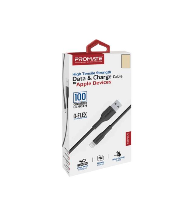 کابل تبدیل USB-A به لایتنینگ پرومیت مدل XCORD-AI.BLACK به طول 1 متر