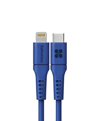 کابل تبدیل USB-C به لایتنینگ پرومیت مدل POWERLINK-120.BL طول 1.2 متر