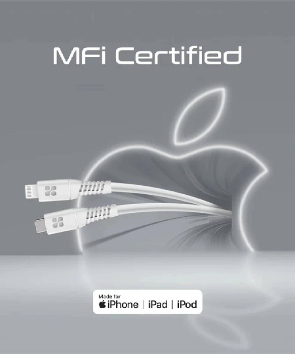 کابل تبدیل USB-C به لایتنینگ پرومیت مدل POWERLINE-CI120 طول 1.2 متر