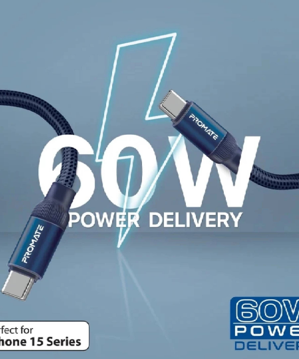 کابل تبدیل USB-C پرومیت مدل SPRINGY.BLUE طول 1.2 متر
