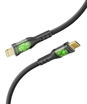 کابل USB-C به لایتنینگ پرومیت مدل TRANSLINE-CI.BLACK طول 1.2 متر