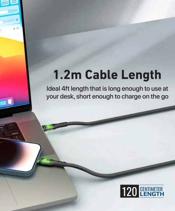 کابل USB-C به لایتنینگ پرومیت مدل TRANSLINE-CI.BLACK طول 1.2 متر