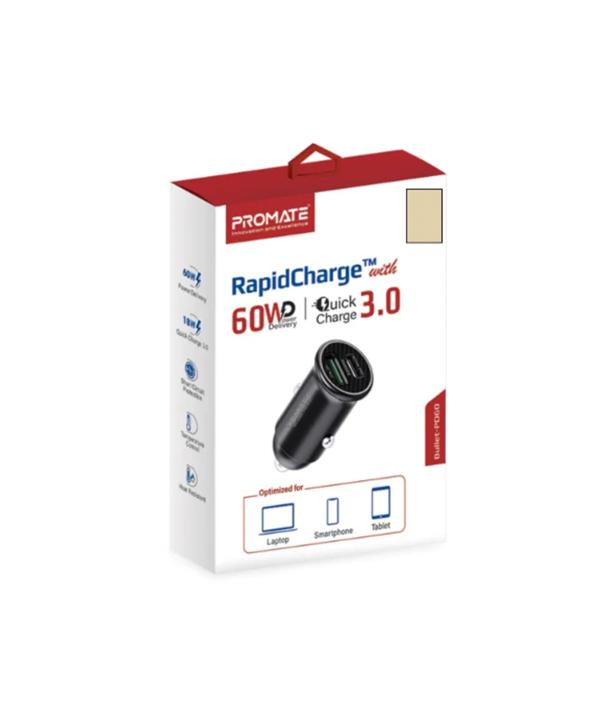 شارژر فندکی 60 وات پرومیت مدل Bullet-PD60