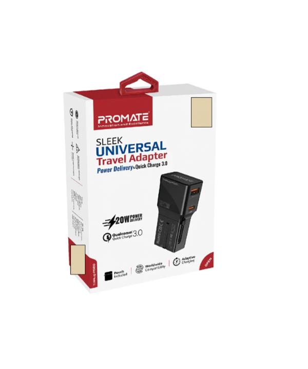 شارژر دیواری 20 وات پرومیت مدل TRIPLUG-PD20.BL