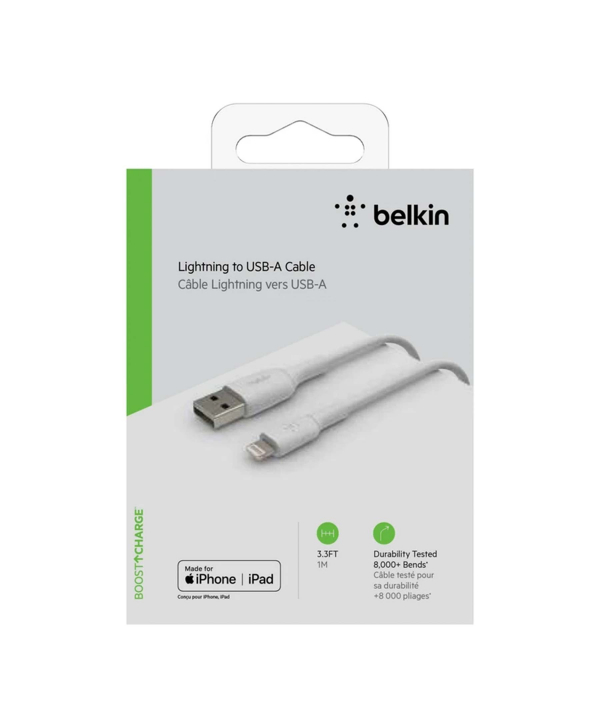 کابل شارژ USB به لایتنینگ بلکین مدل CAA001bt1MWH Fast Charge طول 1 متر