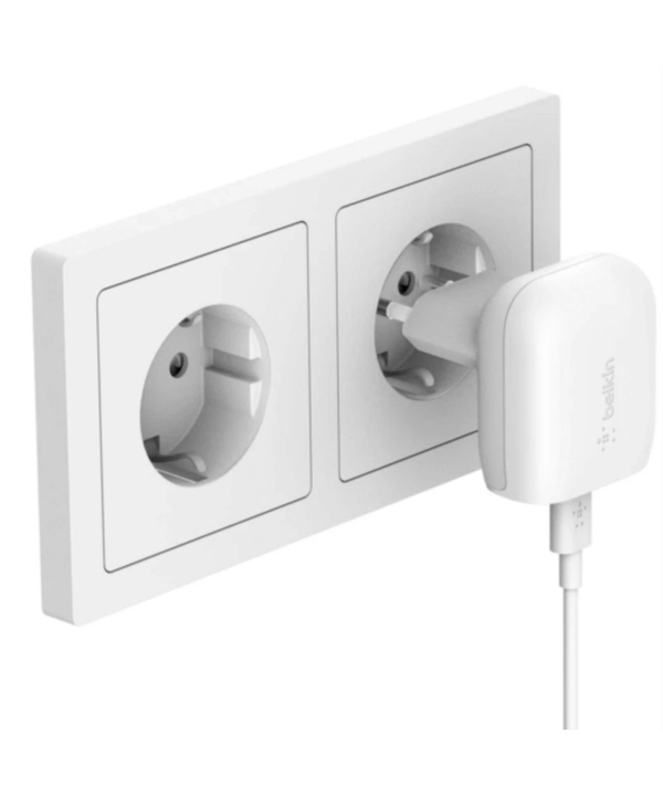 شارژر دیواری بلکین مدل WCA003vf04WH به همراه کابل لایتنینگ