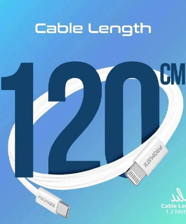 کابل USB-C به لایتنینگ پرومیت مدل ECOLINE-CI120  طول 1.2 متر