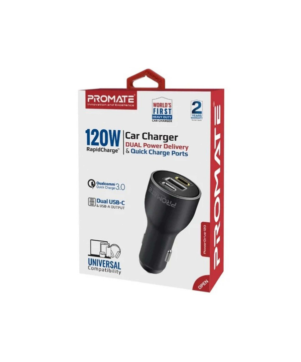 شارژر فندکی 120 وات پرومیت مدل POWERDRIVE-120