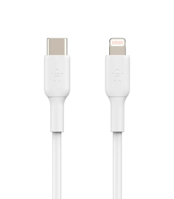 کابل تبدیل USB-C به لایتنینگ بلکین مدل CAA003bt1MWH Fast Charge به طول 1 متر
