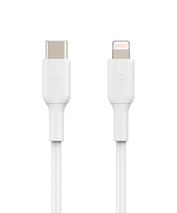 کابل تبدیل USB-C به لایتنینگ بلکین مدل CAA003bt1MWH Fast Charge به طول 1 متر