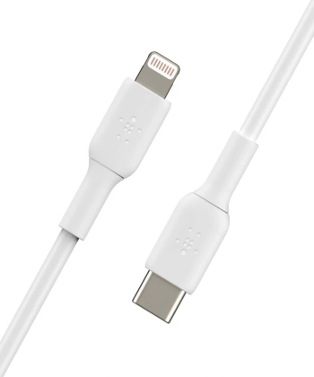 کابل تبدیل USB-C به لایتنینگ بلکین مدل CAA003bt1MWH Fast Charge به طول 1 متر