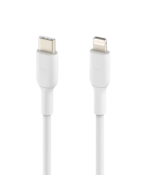 کابل تبدیل USB-C به لایتنینگ بلکین مدل CAA003bt1MWH Fast Charge به طول 1 متر
