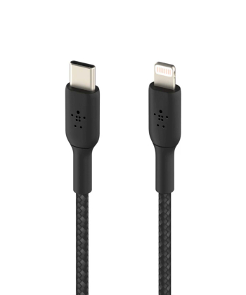 کابل تبدیل USB-C به لایتنینگ بلکین مدل CAA004bt2MBK Fast Charge طول 2 متر