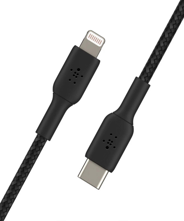 کابل تبدیل USB-C به لایتنینگ بلکین مدل CAA004bt2MBK Fast Charge طول 2 متر